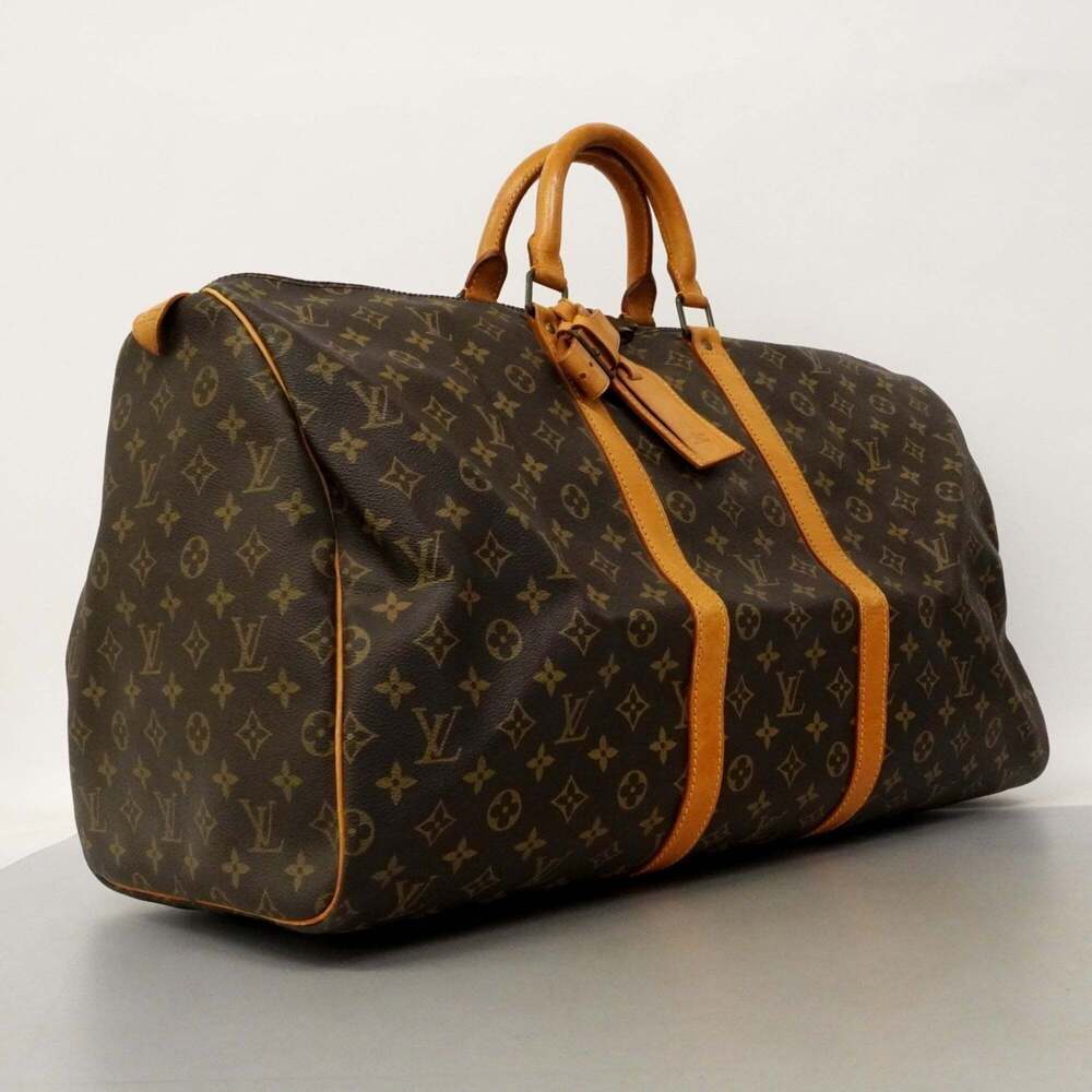 LOUIS VUITTON Brown Monogram Keepall 55 Boston Bag - Picture 2 of 16